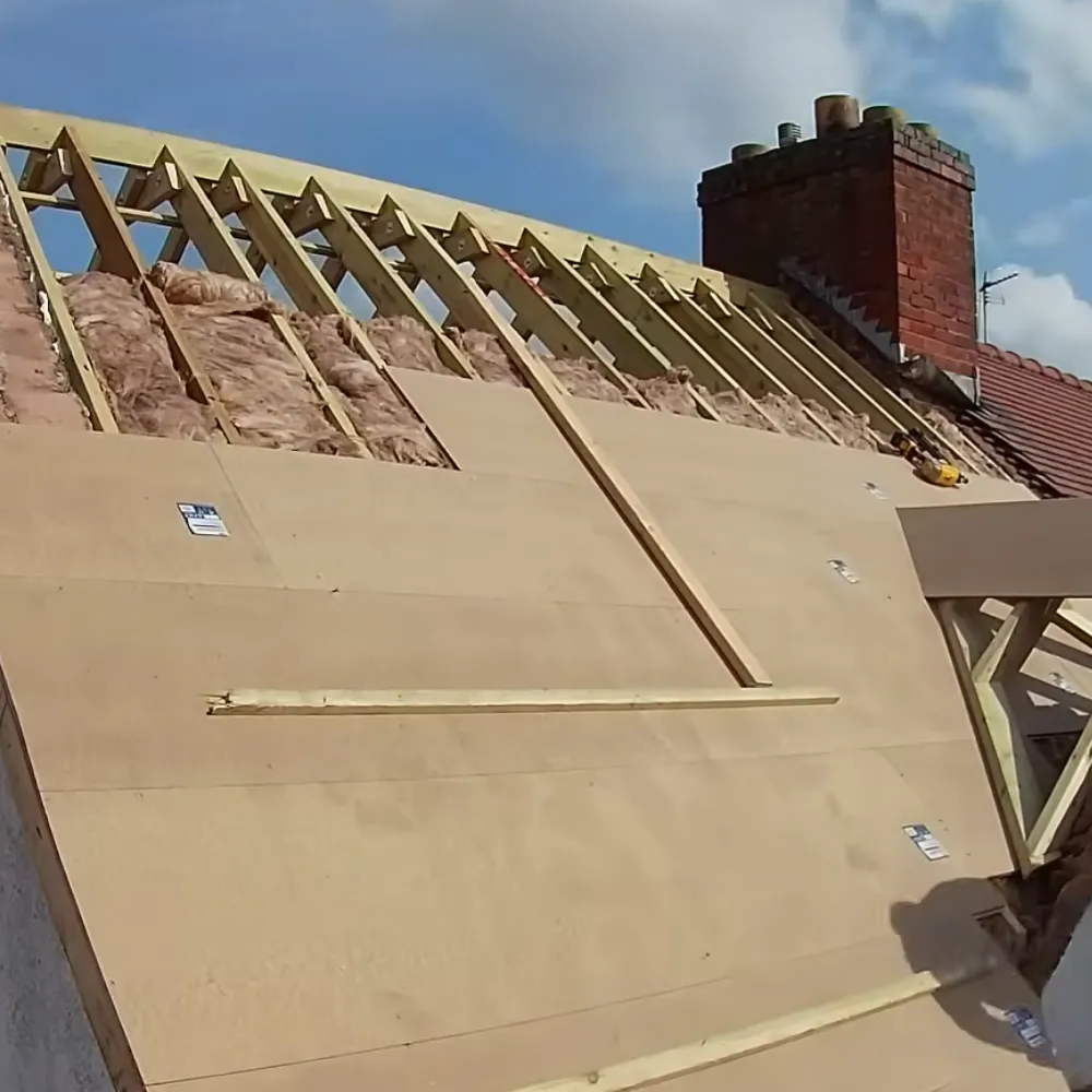 Roof Rafter Framing and Decking Insulation